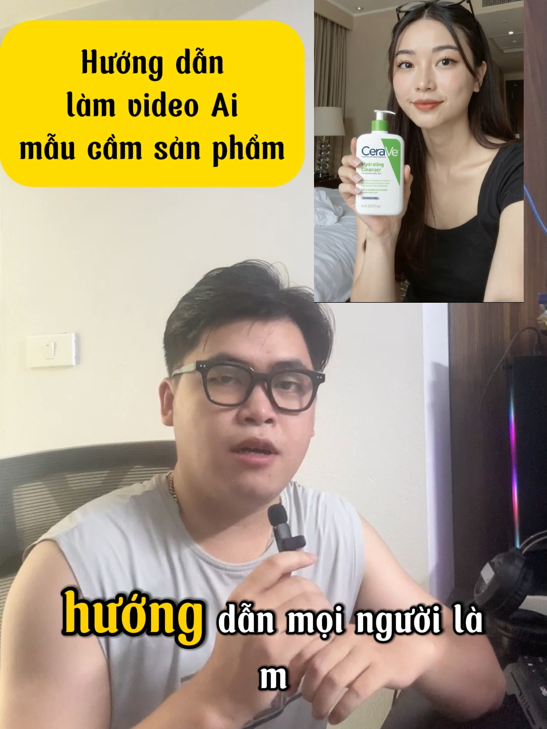 Hướng dẫn làm video AI mẫu cầm sản phẩm #hdgrvn #liveAI #videoAI