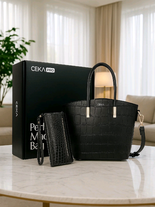 [FREE BOX] CEKA PRO Tas Wanita Solania Gift Set 2 In 1 Kulit Croco Kekinian Resleting Import Trendy #shoulderbag #slingbag #cuantanpabatas #fashionwanita #mall 