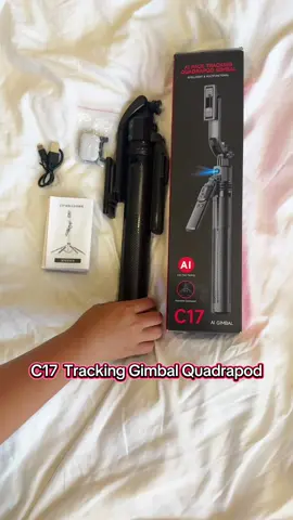 Kairo Tech's AI Face Recognition & 360-Degree Rotating Selfie Stick features Bluetooth remote control. This handheld device lets you take selfies anywhere, with the AI automatically tracking your face for the perfect shot. Perfect for travel, events, and everyday use, it also makes a great gift for birthdays, Mother's Day, Christmas, and more #c17trackinggimbalquadrapod #vlogging #selfiestick #fyp #tiktokshopjapan 