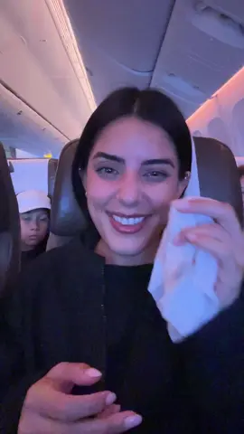 What do you think is going through his head? 😅😂 #inflightskincare #longflight 