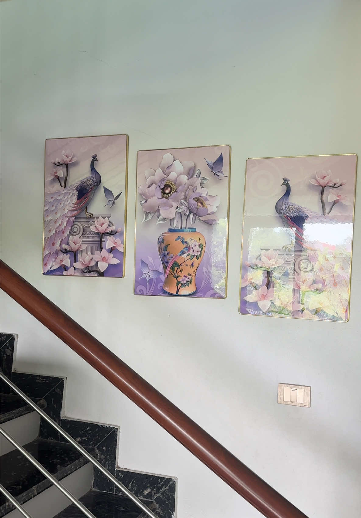 Bộ 3 Tranh Tráng Gương KT 40x60 kèm 3 Đinh Treo Tường,Decor Phòng Khách Phòng Ngủ#hot #giadungtienich #thinhhanhtiktok #xuhuongtiktok #xuhuongmoi 