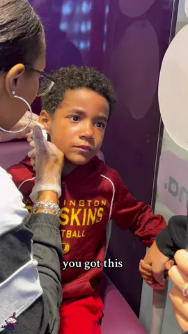 When my child had their ears pierced for the first time#funny #earpiercing #fyp #firsttime #Love 