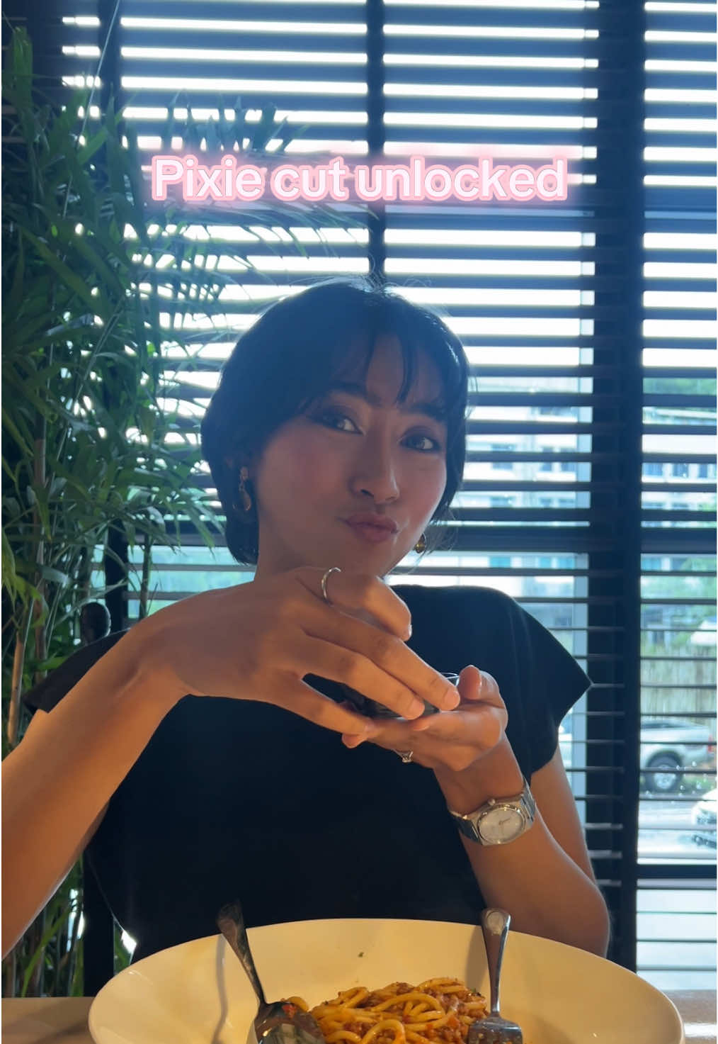 Wait, I guess I did 👀 #pixiecut #haircut #fyp #bixiecut #hairtok 