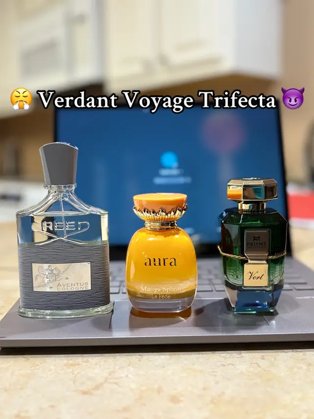 This combination blends the fresh, zesty, and spicy characteristics of Aventus Cologne with the sweet, juicy, and fruity notes of Aura Manga Splash and the green, floral, and woody depth of Prisme Vert. The resulting scent would be a multifaceted and complex fragrance that is simultaneously fresh, fruity, woody, and floral, with a touch of oriental spice. Combined Note Breakdown: Top Notes (The initial burst): The opening would be an explosion of bright and vibrant citrus, fruit, and spice. The crispness of Mandarin Orange, Bergamot, and Lemon from Aventus Cologne and Prisme Vert provides a zesty, uplifting start. This is immediately complemented by the juicy sweetness of Mango and Blackberry from Aura Manga Splash. The spicy warmth of Ginger and Pink Pepper from all three fragrances provides a sharp, energetic kick, while the unique coolness of Spearmint from Aventus Cologne adds a clean, refreshing lift. Middle Notes (The heart of the fragrance): As the initial burst settles, the fragrance's core reveals a complex and elegant blend. The earthy and woody notes of Vetiver and Patchouli from Aventus Cologne and the fig from Prisme Vert give the scent a grounding, green, and slightly creamy character. The floral heart is created by the delicate aromas of Jasmine, Lotus, Orris from Aura Manga Splash, and the sophisticated Damask Rose from Prisme Vert. The inclusion of Ozonic notes from Aventus Cologne adds a sense of airy freshness and spaciousness to the composition. Base Notes (The lasting impression): The dry down is where this layering combo truly shines, providing a rich, warm, and long-lasting trail. The creamy woodiness of Sandalwood and Cedar from the three fragrances creates a smooth and elegant base. This is enhanced by the animalic and subtly sweet tones of Musk, Birch, and Styrax. The unique notes of Agarwood (Oud) from Prisme Vert and the gourmand sweetness of Vanilla and Icing Pink from Aura Manga Splash add a final layer of luxurious depth, while Saffron provides a spicy, leathery nuance that ties all the elements together. In essence, this combination is a journey through different fragrance families, starting with a lively, fruity-spicy opening and transitioning into a green, floral heart before settling into a warm, woody, and subtly gourmand base. #fyp #fragrancetok #PerfumeTikTok #ScentOfTheDay #fragrance 