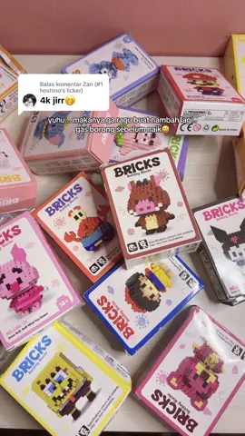 Membalas @Zan (#1 hoshino's licker) hoshino's licker) mainan karakter bricks.. building block #bricks #lotso #hellokitty #kuromi #pikachu 