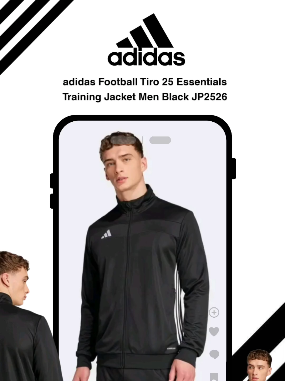 adidas Football Tiro 25 Essentials Training Jacket Men Black JP2526. #adidas #adidasori #adidasindonesia #jaket #fyp 
