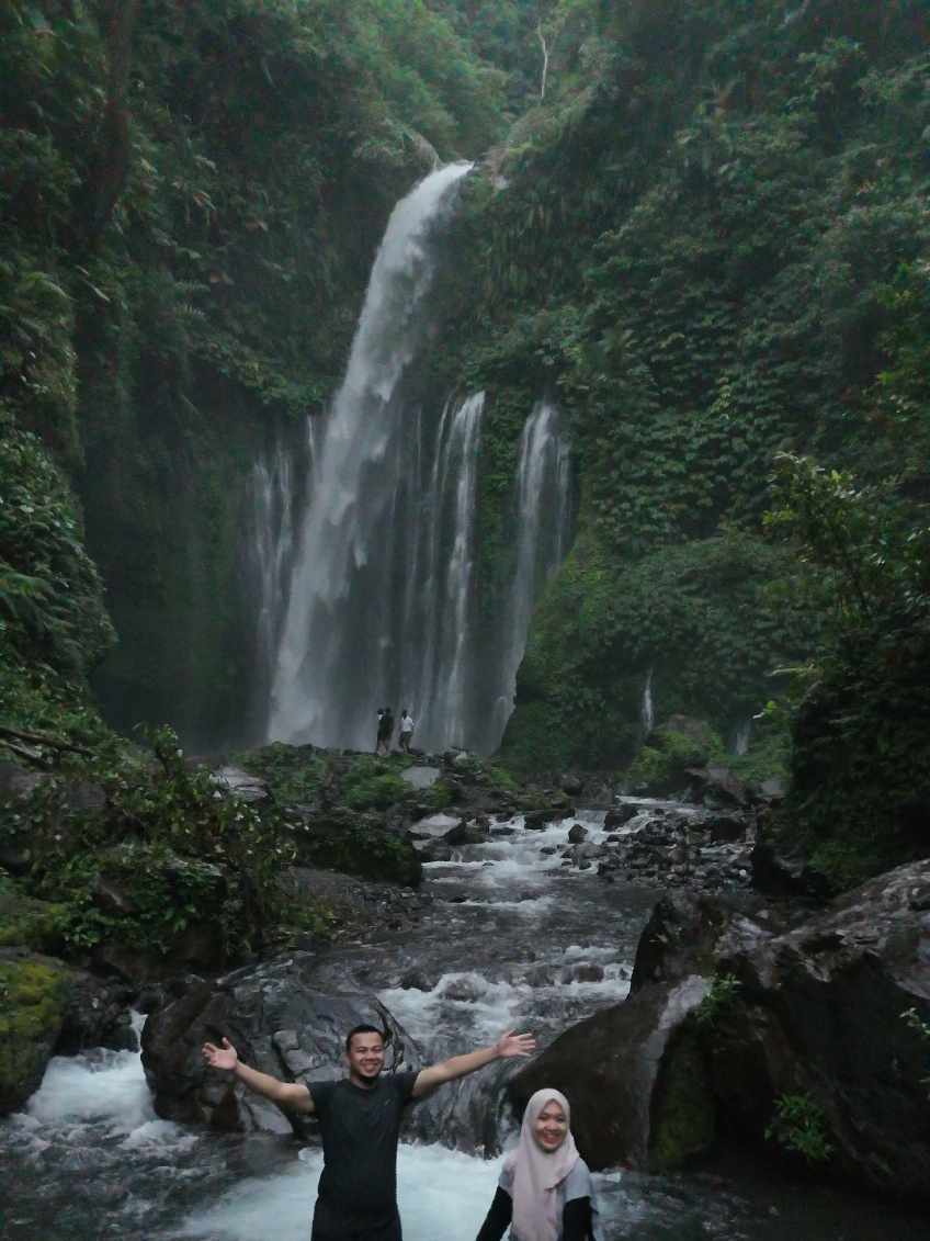 📍tiu kelep waterfall🍃 #lombok #sembalun #tiukelepwaterfall #rinjani #lombokvirall🌴🌴 