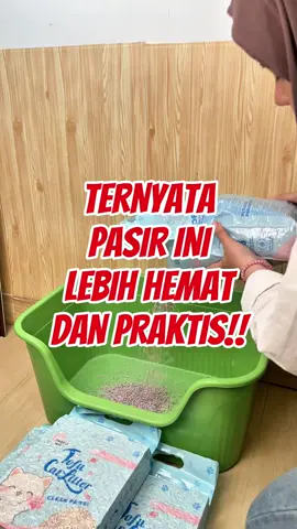 Ternyata pasir ini lebih hemat dan praktis !!        ini dia pasir varian baru dari pawsitive vibes 🥰   lebih wangi cepat gumpal dan bisa di buang di toilet !!      #pasirkucing #fyp #catsoftiktok #tofucatlitter #pawsitivevibes 