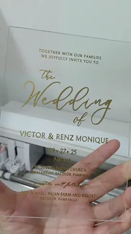acrylic invitation acrylic invitation printing gold foil printing #acrylicinvitation #acrylicinvitationprinting #goldfoilprinting #creatorsearchinsights #salamatpoamasabiyaya 