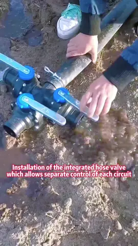 #上热门🔥🔥🔥 The layflat hose is connected with a four-way three-valve system and can be used for micro-sprinkler systems and drip irrigation systems, which is faster and more convenient.#dripirrigationsystem #rainhose #fitting #layflathose 