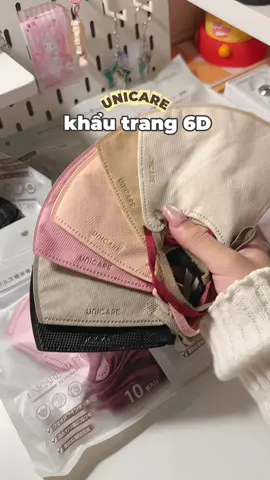 khẩu trang dày dặn mang thoải mái lắm #khautrangunicare #khautrang6d #khautrang #viral 