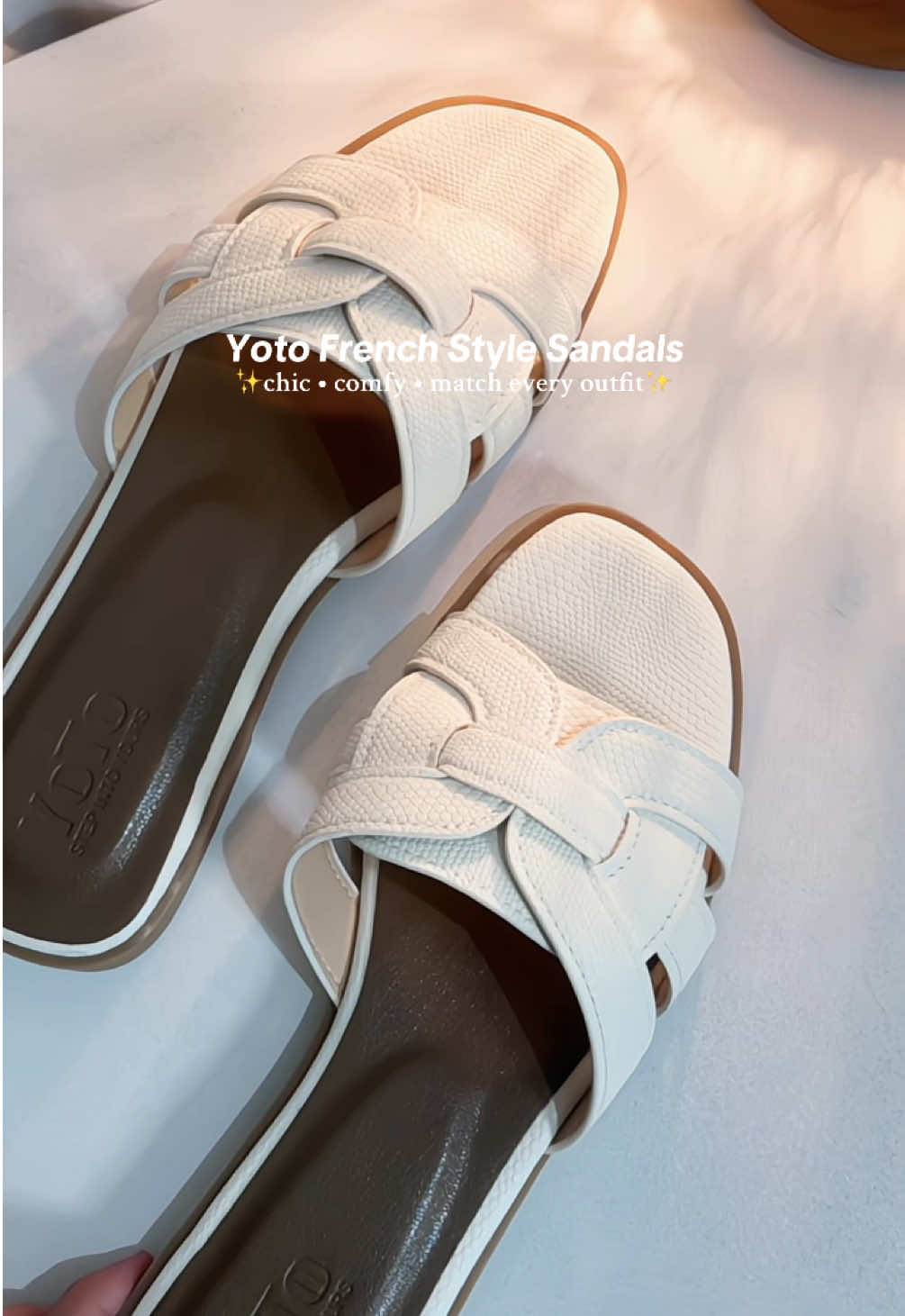 These flat sandals for 290+?? Lakas talaga makashala nito 🥹🫶🏼✨                                                  #flats #flatsandals #slippers #yotosandals #sandalsforwomen 