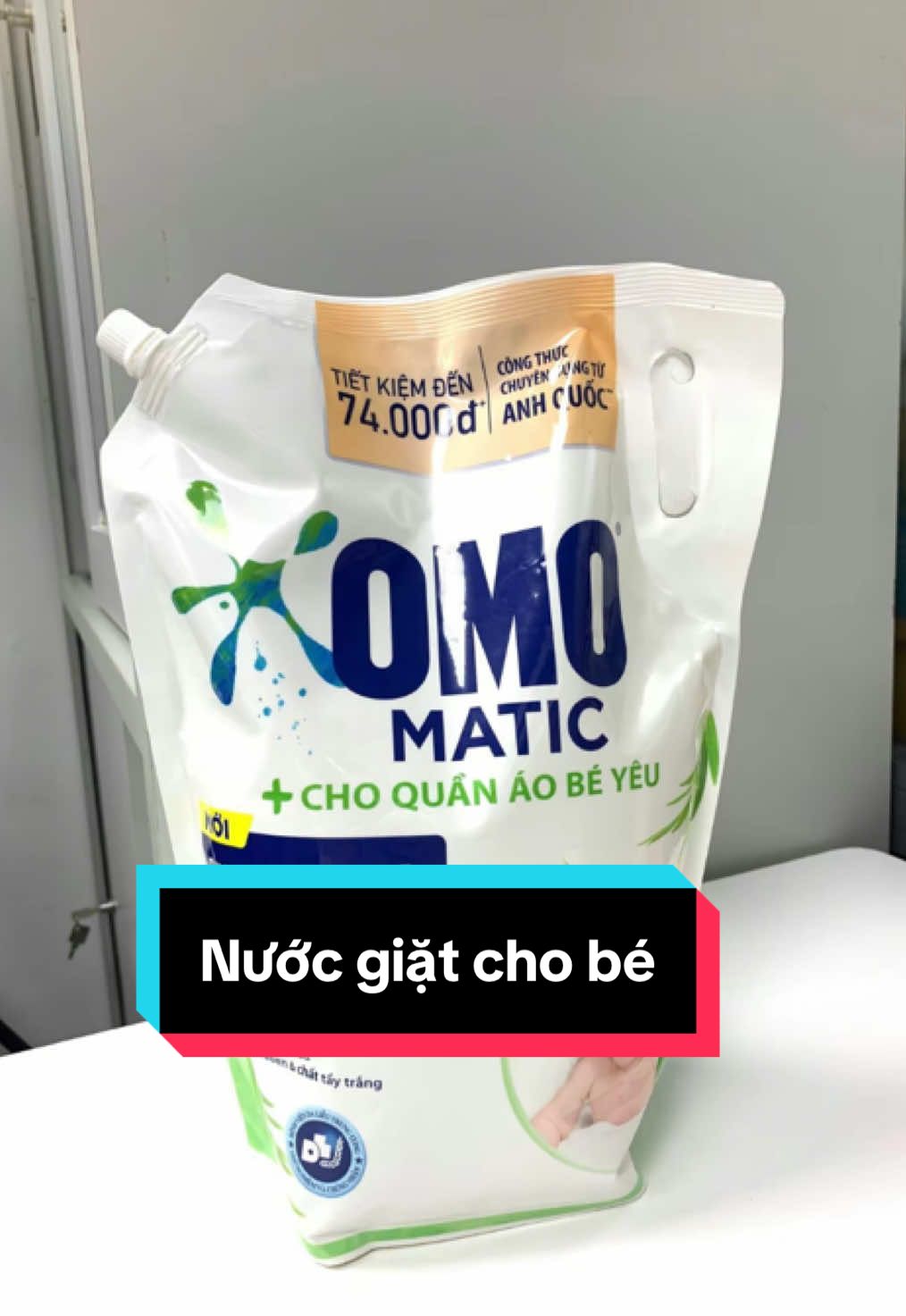 Nước giặt OMO MATIC cho quần áo bé yêu được bệnh viện da liễu trung ương chứng nhận#nướcgiặt #omo #xh 