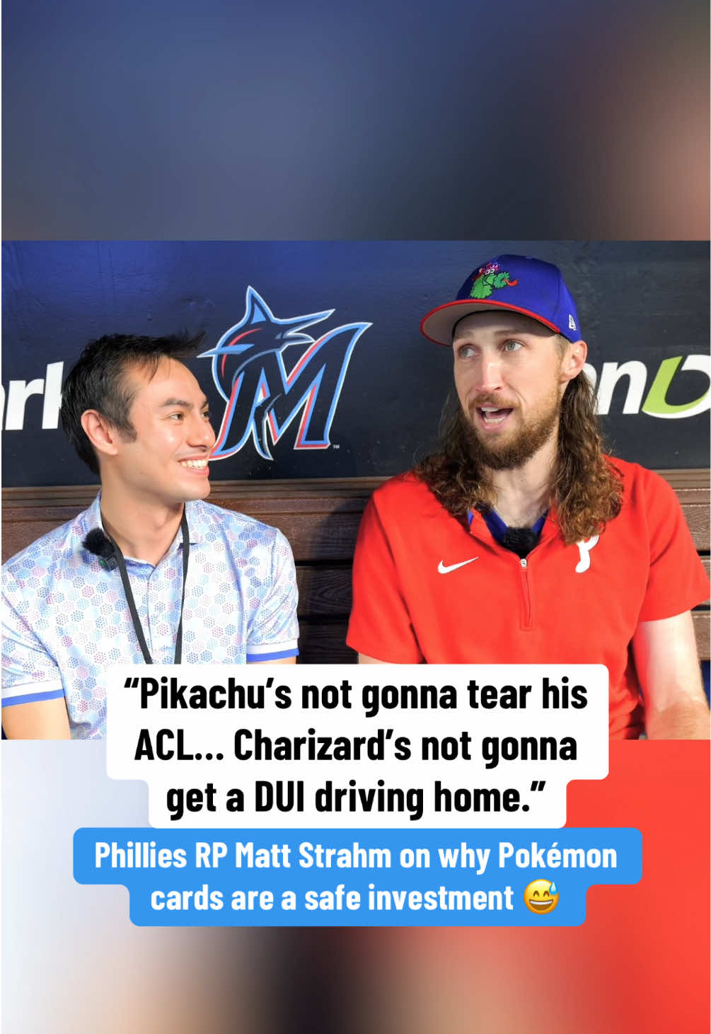 Matt Strahm on why he invests in Pokémon cards 😂 (via TylerBoronski/X) #MLB #baseball #pokemon #phillies 
