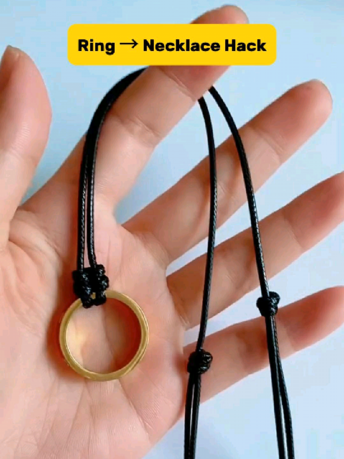 Ring turned into a clavicle (collarbone) necklace. #DIY #necklaces #keyring #lanyard #handmadecraft 