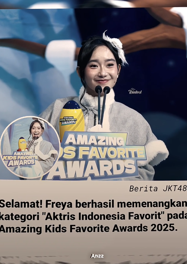 freya berhasil memenangkan kategori 