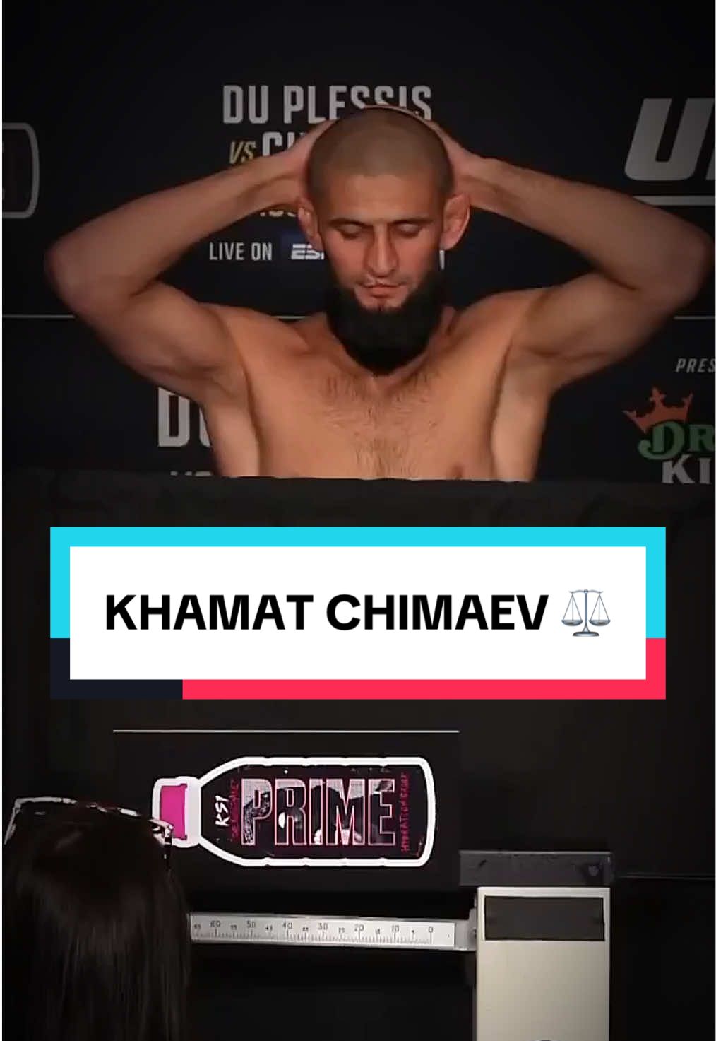 ⚖️ KHAMZAT CHIMAEV: 83 kg (183 lbs) ✅ #KhamzatChimaev 🐺 #UFC319 