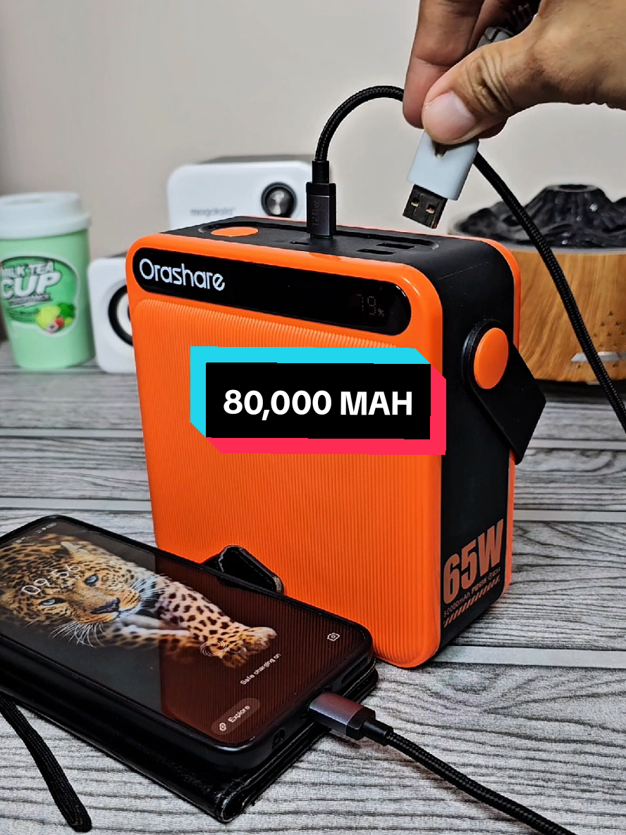 Orashare OL80 Pro 80,000 mah Powerbank 4 Ports support fast charging with Digital display and Emergency LED #powerbank#orasharepowerbank#80000mahpowerbank #largecapacitypowerbank #fypp 