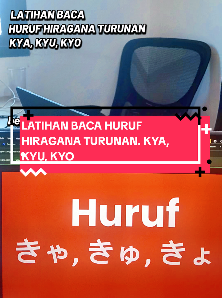 latihan baca huruf hiragana turunan Kya, kyu, Kyo. belajar online jakarta x Sumatra barat. #belajar #fyp 