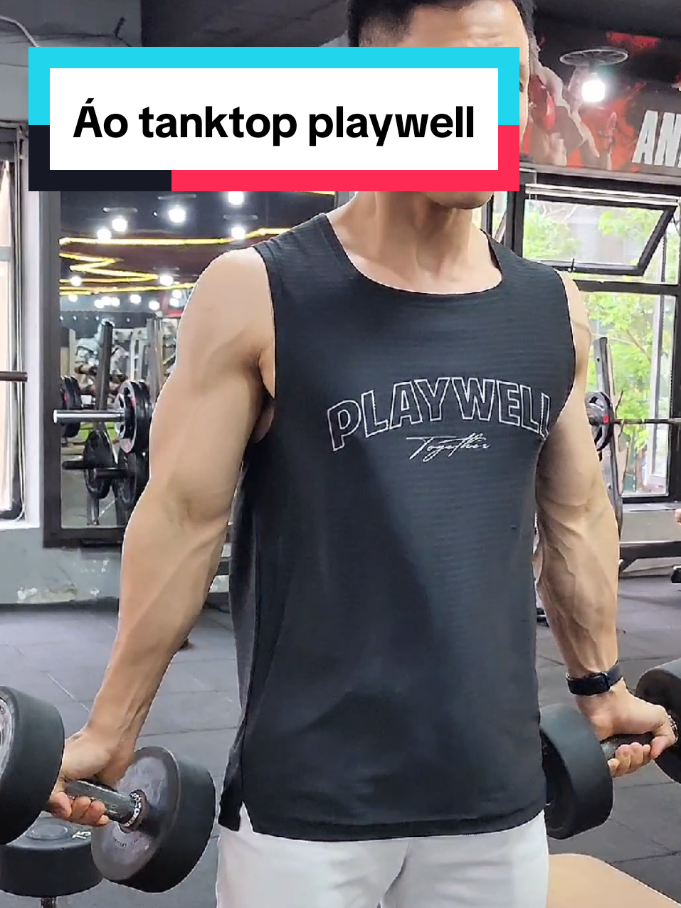 Áo tank top play well #tvcgym #gym #aotanktop #playwell 