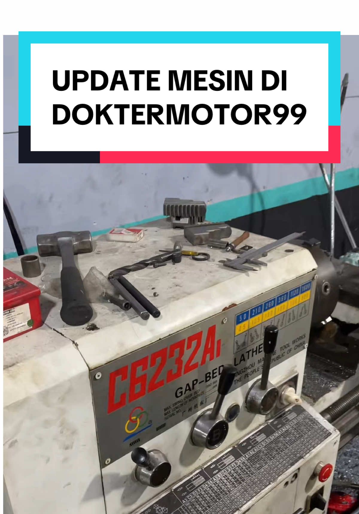 UPDATE MESIN YANG ADA DI DOKTERMOTOR99 #doktermotor99 #fyp #bengkelmotor #mekaniktiktok #bubut 