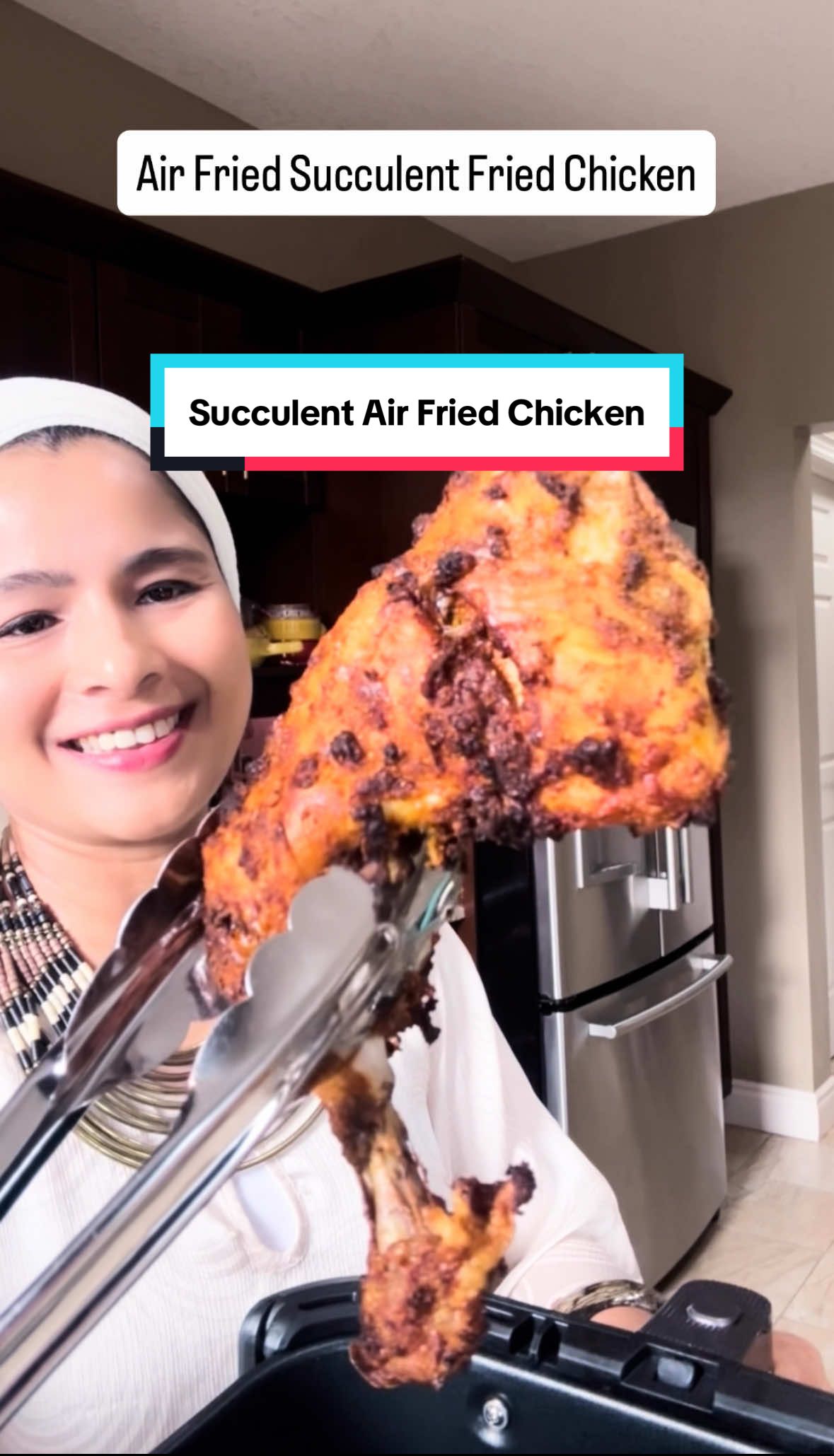 Succulent & Tasty Air Fried Chicken, Drizzled With Very Less Oil. Give It A Try, It’s Adipoli & Enjoy! #airfried #friedchicken #malayalam #keralatiktok #homecooking 