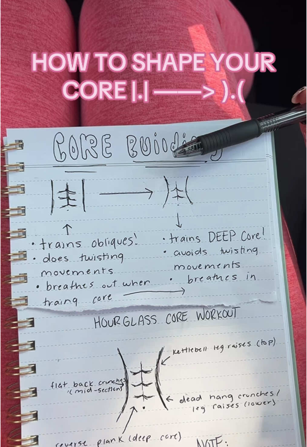⌛️🫦 HOW TO SHAPE YOUR CORE!! #hourglass #coreworkout #deepcore #exercises 