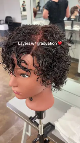 Almost done with Phase 1 😁 #cosmetology #cosmetologyschool #avedainstitute #layershaircut #graduationlayers 