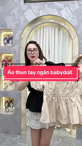 Áo thun tay ngắn babydoll #cohuyentaphoa #xuhuong 