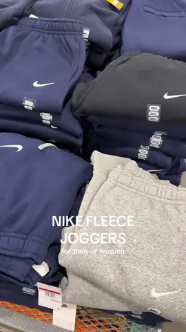 Nike fleece joggers are now at Costco! 3 different colors. 🩶💙🖤 #nike #costcofinds #joggerpants 