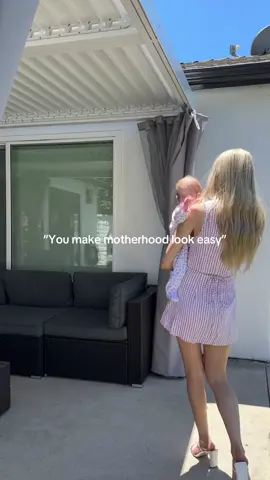 “You make motherhood look easy.” It’s not easy. I have to chose everyday to still show up for myself. In the very beginning, I was feeling depressed. My body didn’t look the same. I couldn’t workout. I was in pajamas all day. Tired. No make up and dirty hair. As soon as I got the green light to workout, I made sure I was moving. I got dressed in my matching sets. I figured out ways to be able to do my hair and make up again. Looking better helped me a better mom. It’s never easy but it’s doable. On the Internet, it looks like I bounced back quickly but the Internet doesn’t see the hard days, the messy house, and couch rotting. Some days are harder than others and I might be in pjs all day but the days I get up and get dressed make me feel amazing. #sahmsoftiktok #sahm #sahmlife #motherhood #firsttimemom #momtok #MomsofTikTok #motherhoodunfiltered #motherhoodunplugged #motherhoodjourney #fyp #momlife #motivation #fitmom #fitnessmotivaton 