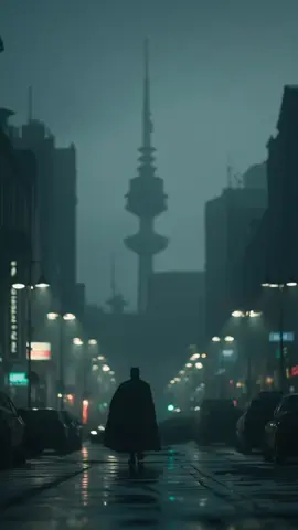 Darkness isn’t empty—it’s watching. #Batman #DarkKnight #ShadowWalker #CityLights #NightGuardian         