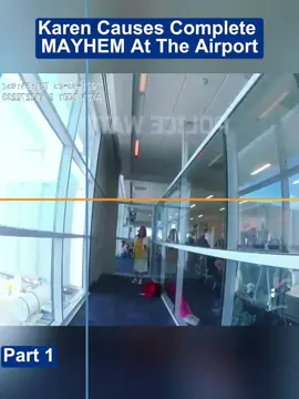Karen Causes Complete MAYHEM At The Airport #cops #copsoftiktok 