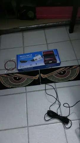 Dynamic USB Big Devil Eyes Light for Cars,,Devil Eyes Light for Car Windshield,,Flexible Dynamic LED Car Devil's Eyes Window Screen LED Display For Car Truck Window [left-right pairing] Automotive,,Stiker Mata untuk Kereta,,,,, Memang Terbaik Cantik,,,