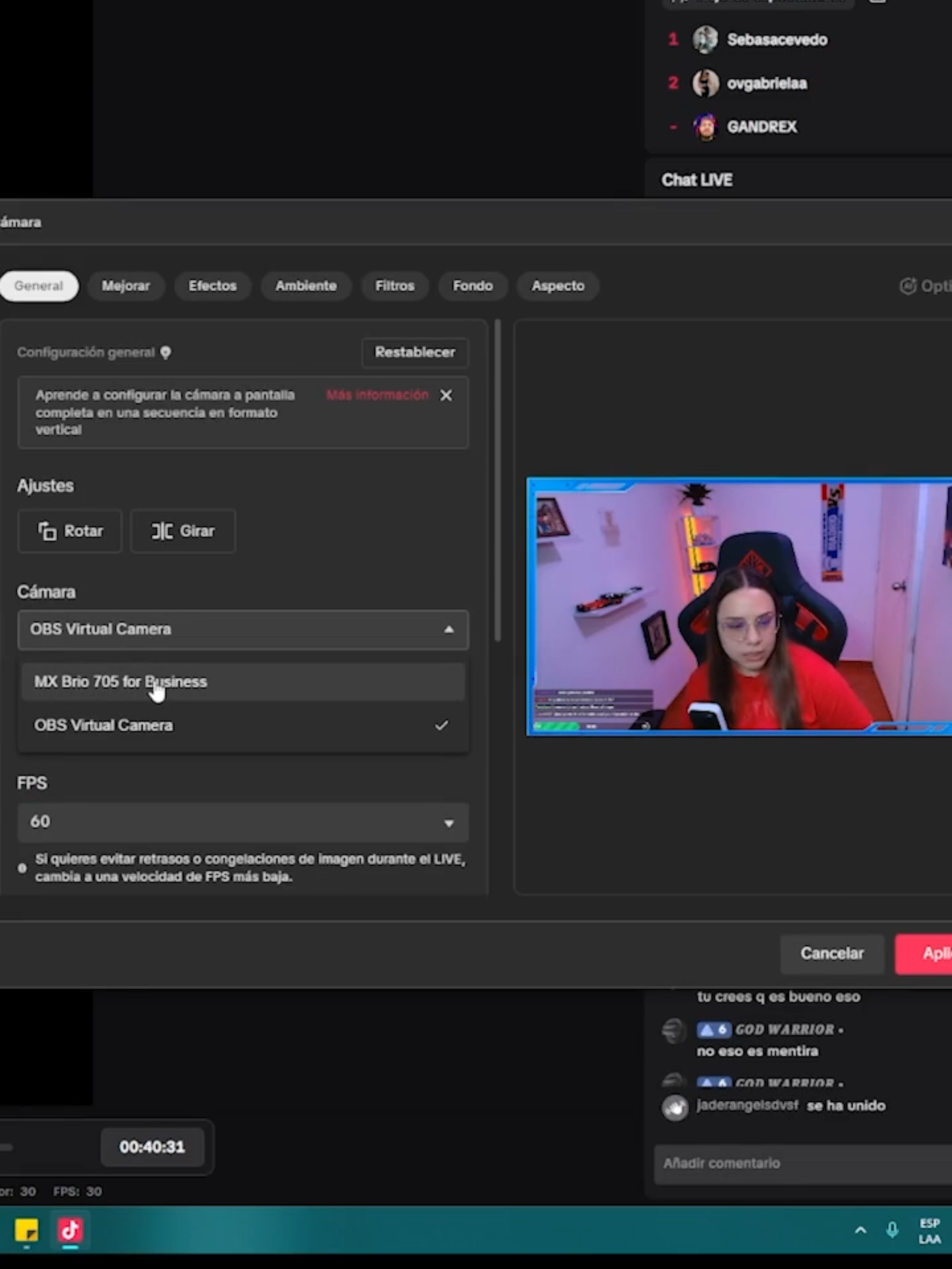 !Como usar una camara para dos stream! #español #consejo #kick #stream #configuracion #tiktoklivestudio #obs
