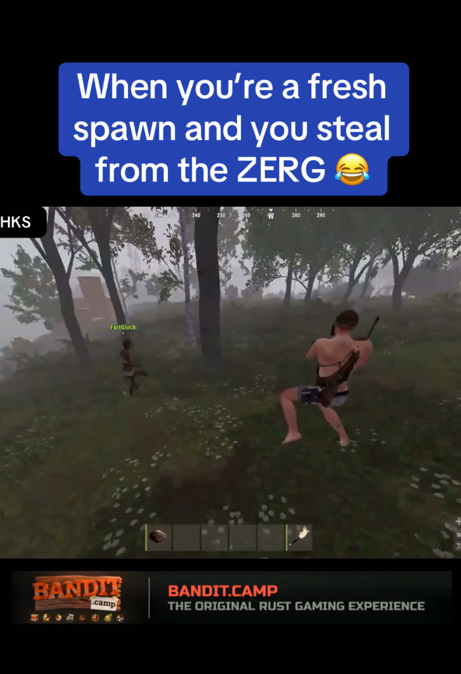 When you’re a fresh spawn and you steal from the ZERG 😂 #rustclips #rustgameplay #rustgame #rustconsole #rustpc 