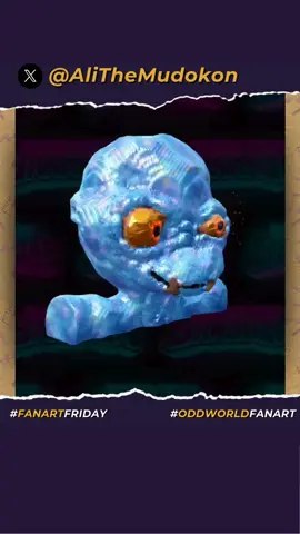 AliTheMudokon has been playing with the DK Artist mode in Donkey Kong Bananza and couldn't help sculpting something a little odd! It's fun to see Abe pop up in other games! Have you ever created an Oddworld character in-game somewhere? #OddworldFanArt #FanArtFriday