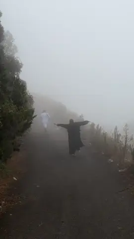 جري ب جري 😂🤍#الباحة #ضباب #fypシ #edit 