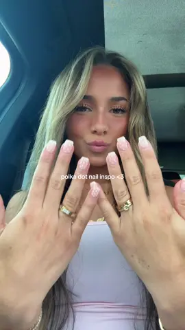 nail day!!🤍 #nails #polkadotnails #nailtransition #transitionaudios #fyp 