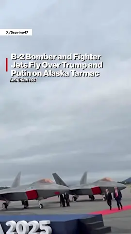 President Donald Trump and Russian President Vladimir Putin were treated to a military flyover by F-22 fighter jets and a B-2 bomber. The two are in Alaska for a high-stakes meeting to talk about a cease-fire in the Russia-Ukraine war.