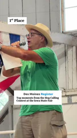 These hog noises were wildly realistic. It was a fierce showdown at Friday’s Hog Calling Contest — here are your top 3! Want more contests and wild moments? Tap the link in our bio. #Iowa #IowaCheck #Iowafyp #HogCalling #StateFair #Iowastatefair