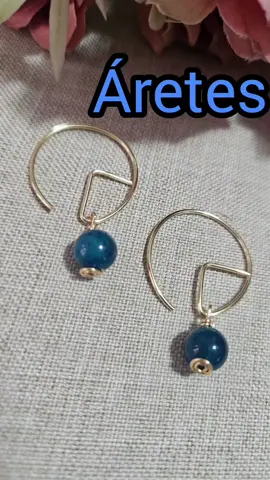 ÁRETES EN FORMA DE ESFERA Áretes super fáciles, en menos de 30 segundos te muestro como se hacen 😃  #aretesfaciles #aretessencilos #aretesartesanales #aretesdeesfera #easyearrings