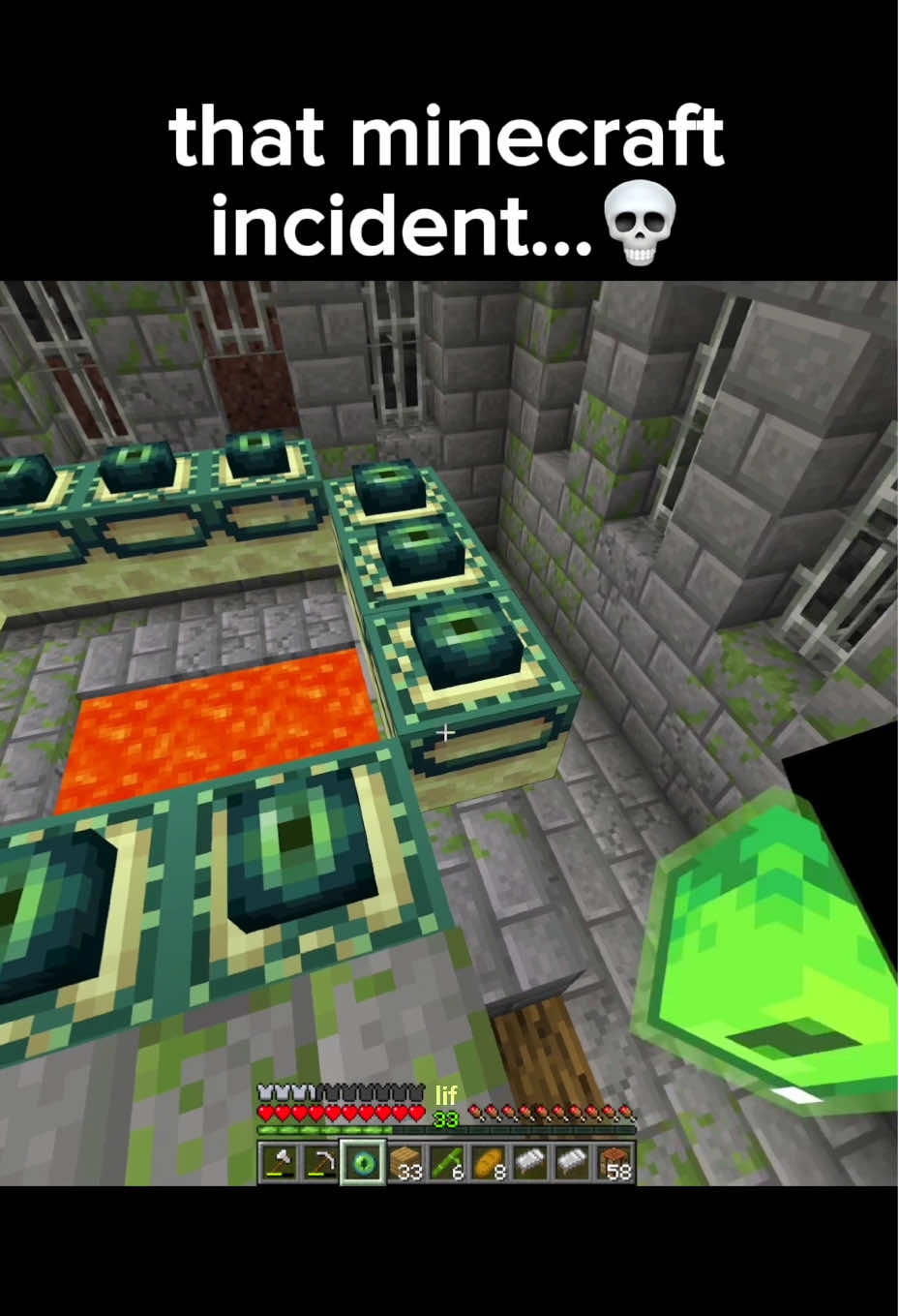 minecraft scary moment.. 💀 #Minecraft #minecraftmemes #minecraftclips 