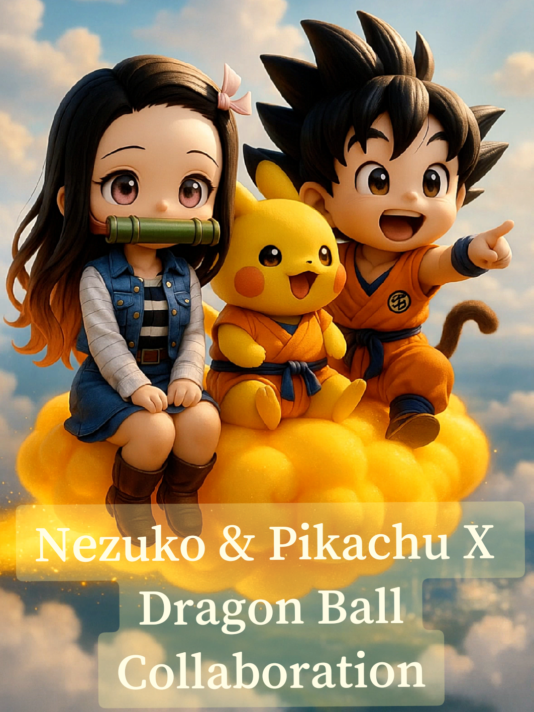 Nezuko & Pikachu X Dragon Ball Collaboration⚡️ #cute #pikachu #nezuko #dragonballedit #anime 