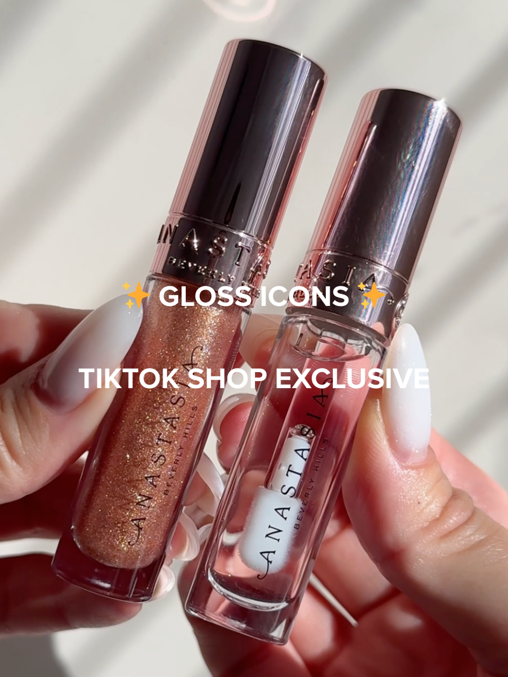 Our #TikTokShop exclusive Gloss Icons is here 🪩 and it’s serving everything you love: ✨ Clear gloss (Crystal) ✨ Golden shimmer (Amber Sparkle) ✨ Minis 🤏 ✨ FREE ABH bag w/ purchase Watch @tusyastrizh wear it best 😍 #ABHLips #GlossIcons #ABHGloss #TikTokShopExclusive #MakeupTok #ABHBeautyBag #LipGlossSet #ABHSummer #AmberSparkle #CrystalGloss #GlossOnTheGo #BeautyTok