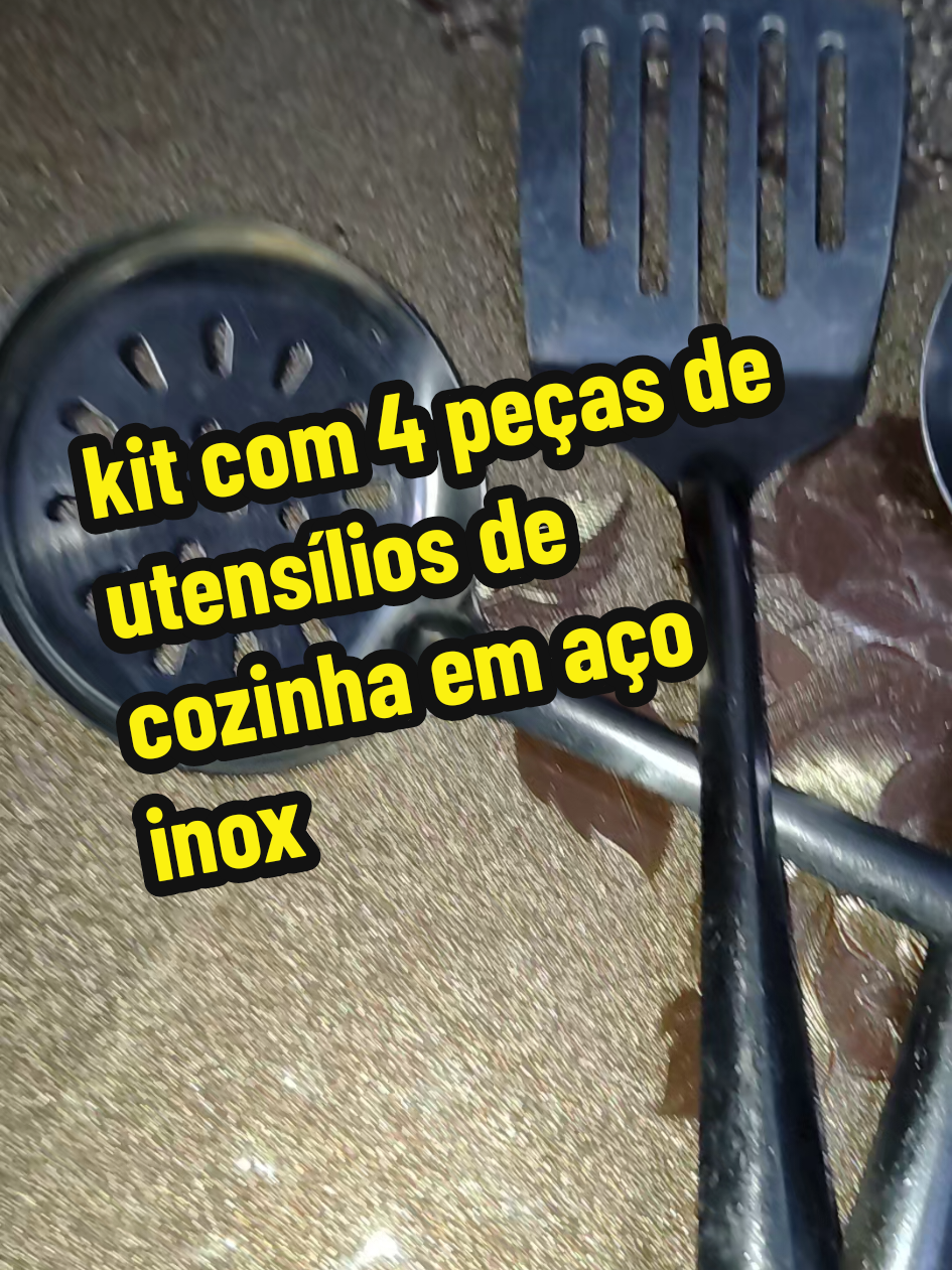 kit de cozinha 4 peças de aço inox 