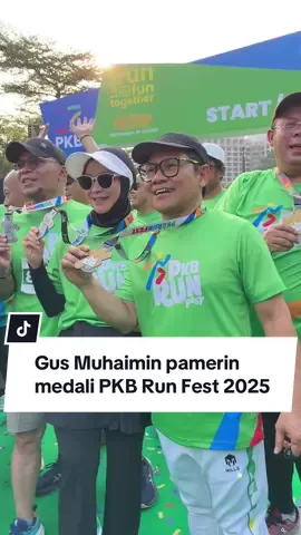 Gus Muhaimin pamerin medali PKB Run Fest 2025 #cakimin #pakepeci #runner #Running #run 