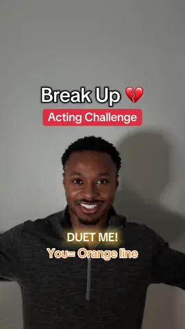 Break up acting challenge! Duet Me! Comment below if you think they end up staying together! 🤷🏾‍♂️ pt. 2 gonna be on Instagram! Make sure to follow so don’t miss anything there! #acting #ActingChallenge #duetme #breakup #actor 