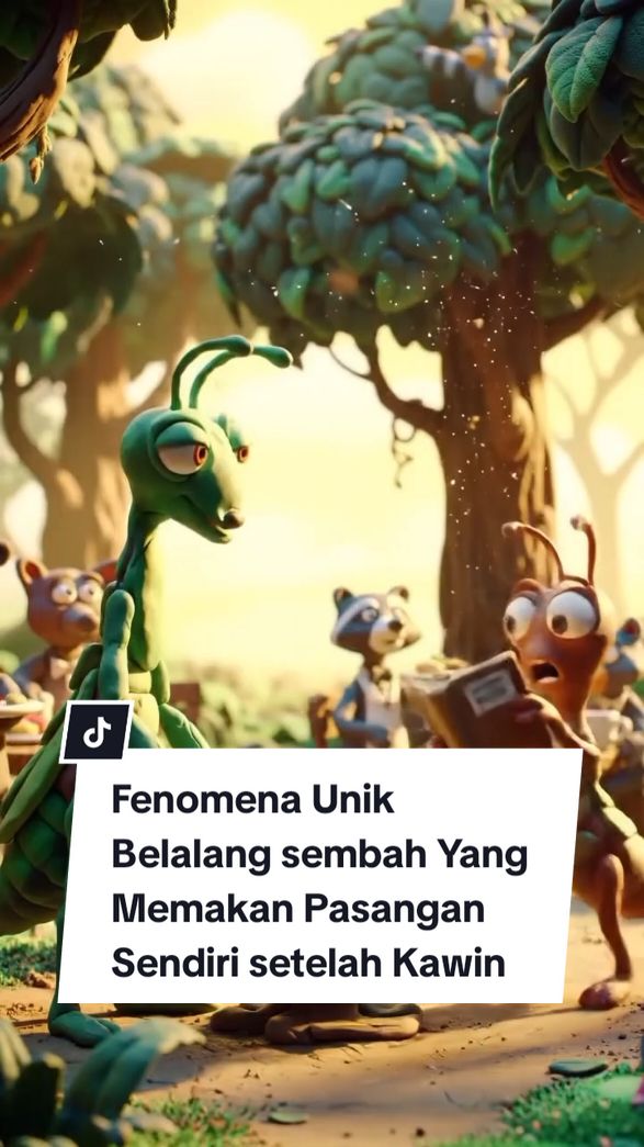 Cinta Mematikan: Fenomena “Makan Pacar” di Dunia Hewan Belalang sembah betina dikenal dengan kebiasaan ekstrem: memakan pasangannya sendiri setelah kawin. Fenomena ini disebut sexual cannibalism, di mana pejantan dijadikan sumber energi dan protein untuk mendukung produksi telur. Meski terdengar kejam bagi manusia, strategi ini justru meningkatkan peluang keberhasilan reproduksi pada spesies tersebut. Menariknya, perilaku ini tidak selalu terjadi — beberapa pejantan berhasil selamat jika cukup gesit untuk kabur. Video ini membahas perilaku unik belalang sembah secara singkat, dengan pendekatan visual kreatif dan analogi satir yang mengaitkannya ke kehidupan manusia. Simak bagaimana alam menciptakan strategi bertahan hidup yang… agak susah dicerna (secara harfiah).