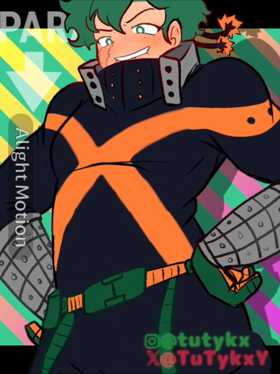 No pregunten como tiene el traje de bakugo jajsjsjsjjañdmznmzlsm💀💀💀💀💀🔥🔥#bakudeku💚🧡 #mha #paratii #tweening #bakugokatsuki💥 #izukumidoriya🥦💚 #fypシ゚ #MHA  #bakudeku 